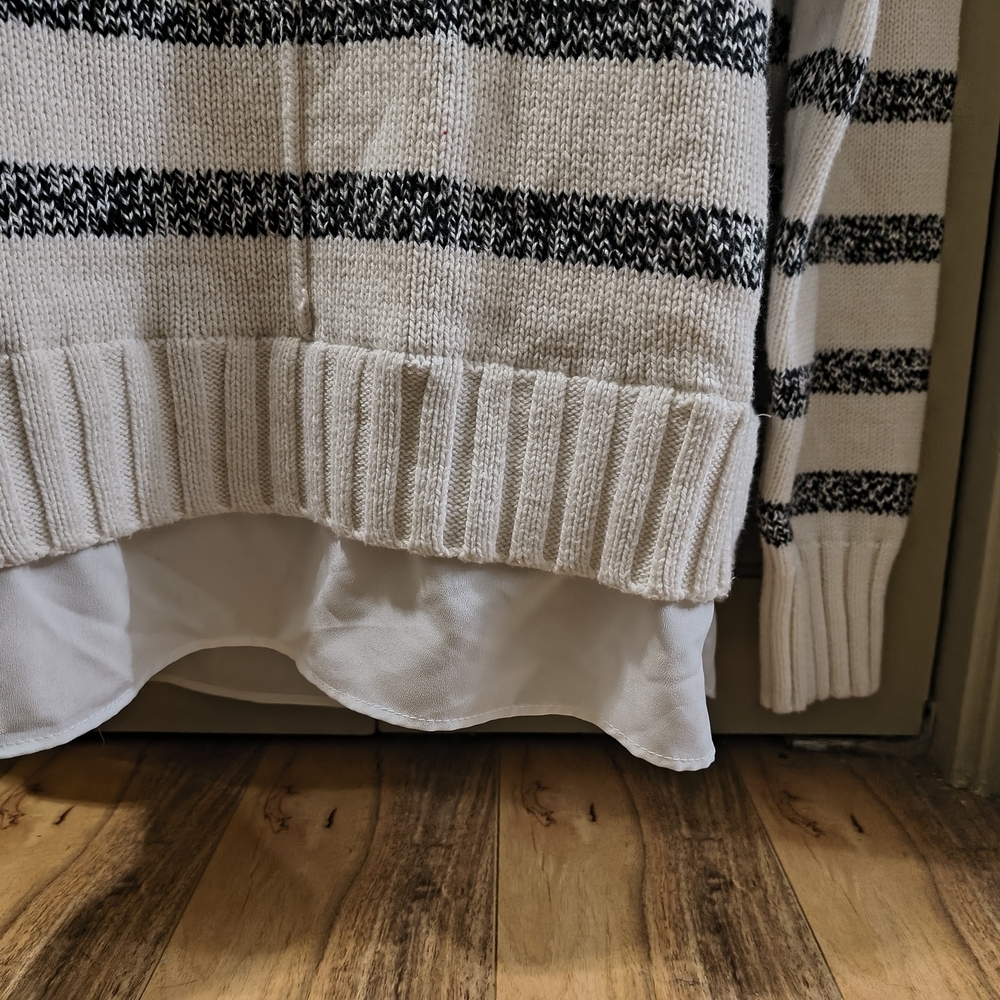 Lauren Ralph Lauren Cream Black Nautical Striped Sweater + RalphLauren Gift Box - Picture 4 of 11